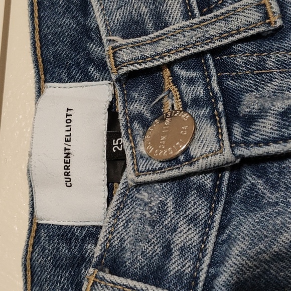 Current/Elliott light wash distress jeans "YOUR MINE" size 25 - Picture 3 of 9